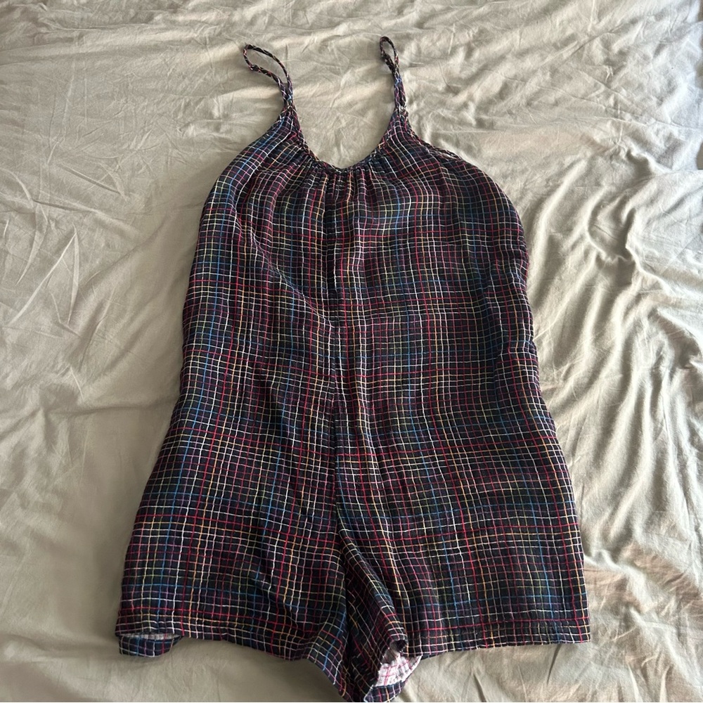 Gay Pride Plaid Romper